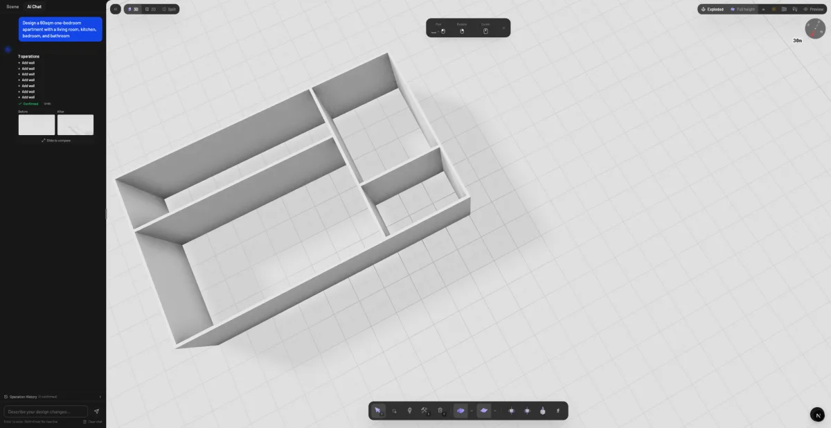 Aedifex architecture planning - create walls, floors, doors and windows with real-time 3D multi-floor editing